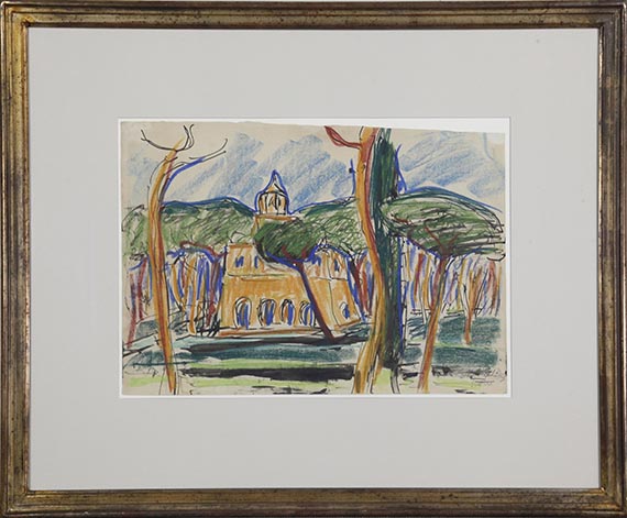Erich Heckel - Villa Borghese in Rom - Frame image