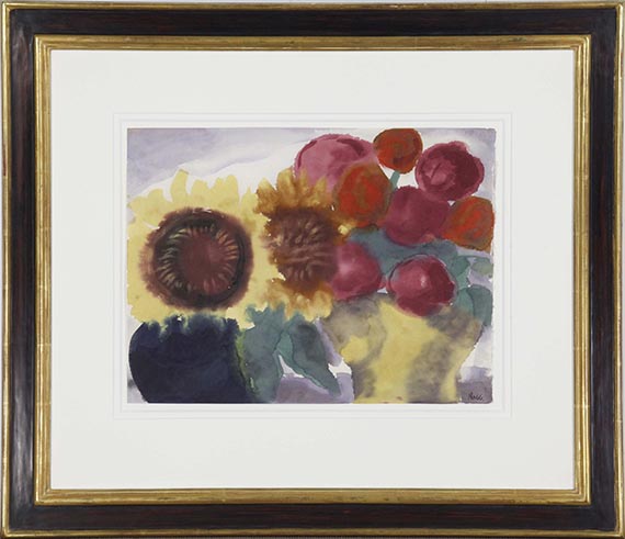 Emil Nolde - Sonnenblumen mit Pfingstrosen - Frame image