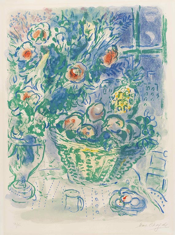Marc Chagall - Corbeille de Fruits et Ananas