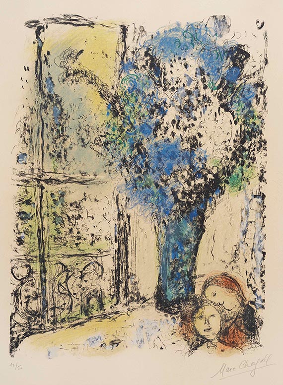 Marc Chagall - Le bouquet bleu