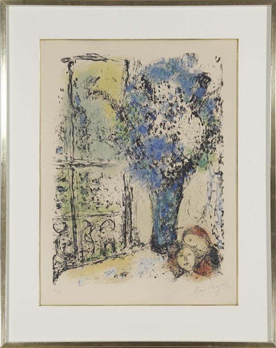 Marc Chagall - Le bouquet bleu - Frame image