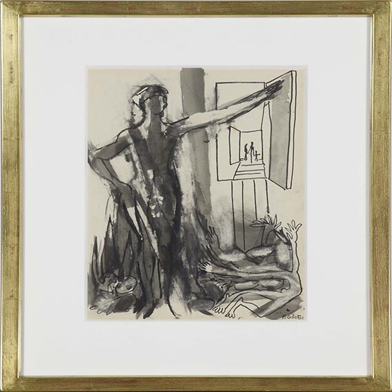 Françoise Gilot - Dame am Fensterladen - Frame image