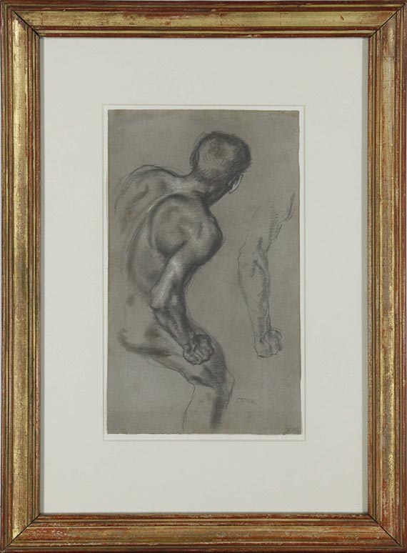Franz von Stuck - Studie zu dem Gemälde "Feinde ringsum" - Frame image