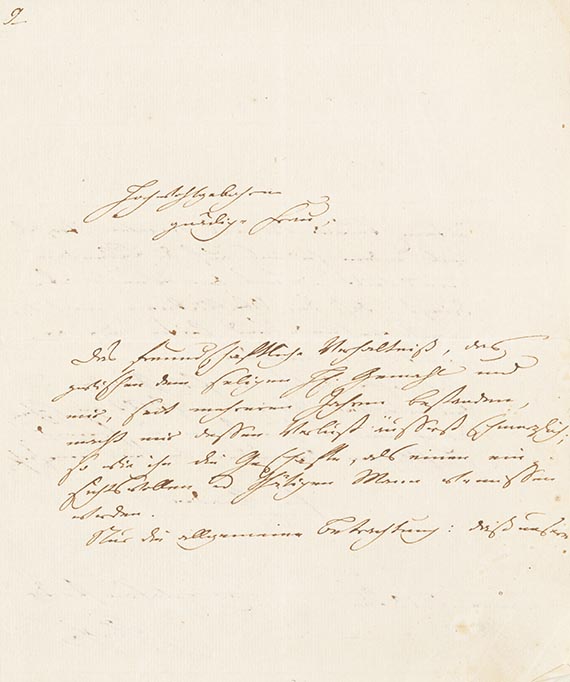 Johann Wolfgang von Goethe - G 10: Eigh. Brief an B. S. F. von Herda. 2 S.