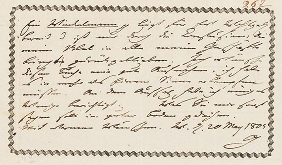 Johann Wolfgang von Goethe - G 16: Eigh. Billet an H. C. A. Eichstädt. 1 S.