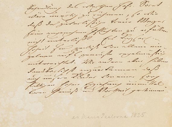 Johann Wolfgang von Goethe - G 28: Eigh. Brief an Maria Paulowna o. U. 1/2 S.
