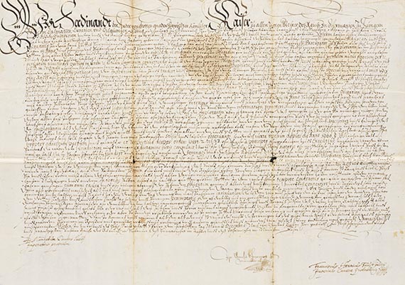  Ferdinand II. - A 46: Deutsche Urkunde auf Papier