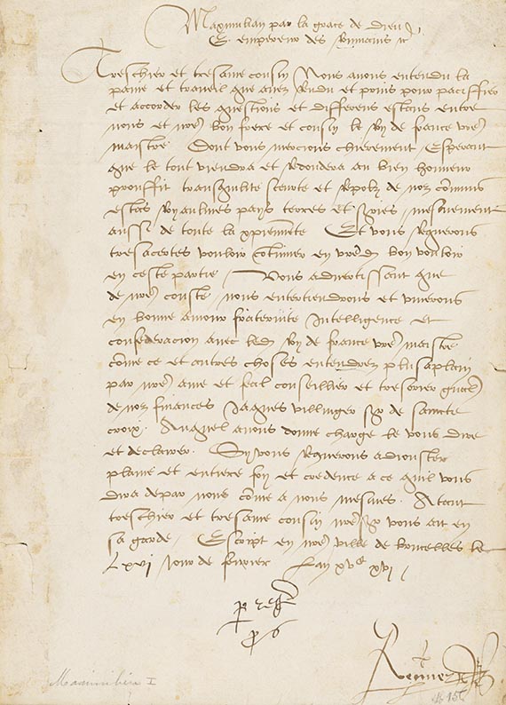 Maximilian Josef von Este - A 49: Brief, 1 S.