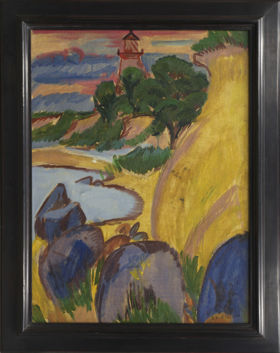 Ernst Ludwig Kirchner - Leuchtturm hinter Bucht - Frame image