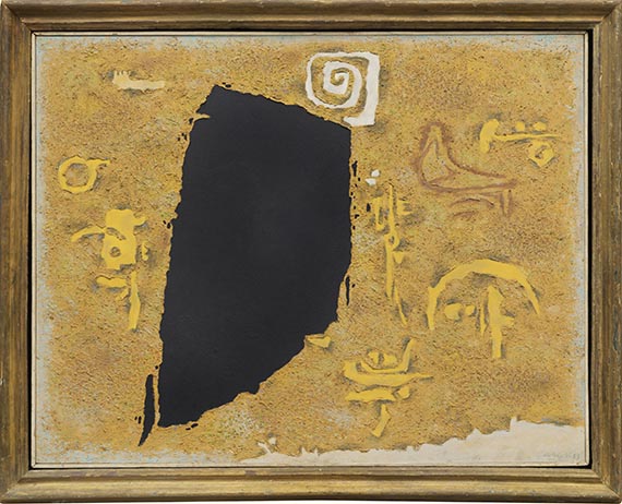 Willi Baumeister - Mit Spirale auf Gelb - Frame image