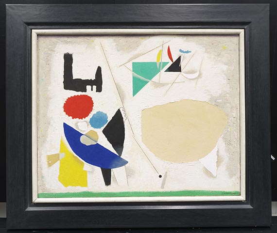 Willi Baumeister - Kegelspiel mit Schaukel - Frame image