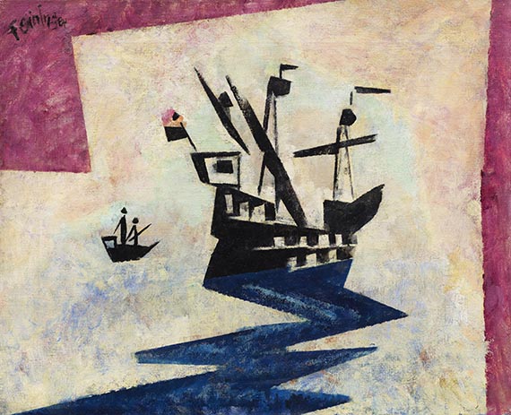 Illustration for: Lyonel Feininger, Karavellen, 1933, oil on canvas. © VG Bild-Kunst, Bonn 2025