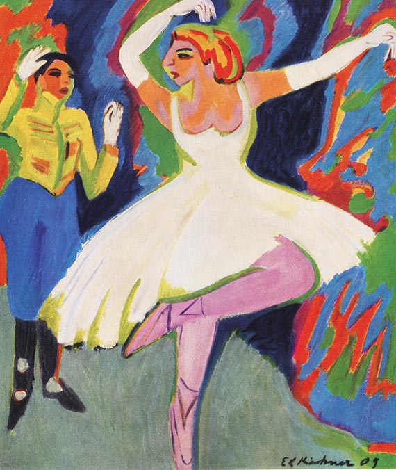 Illustration for: Ernst Ludwig Kirchner, Russisches Tänzerpaar, 1909, oil on canvas, private collection