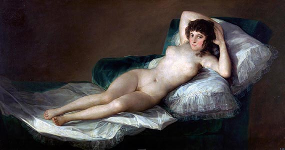 Illustration  for: Francisco Goya y Lucientes, La maja desnuda (The Naked Maja), 1795–1800, oil on canvas, Museo Nacional del Prado, Madrid.