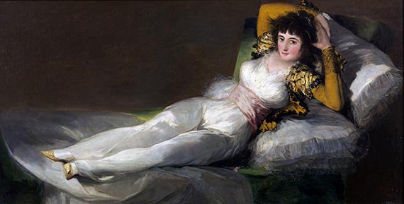 Illustration  for: Francisco de Goya y Lucientes, La maja vestida (The Dressed Maja), 1800–1807, oil on canvas, Museo Nacional del Prado, Madrid.