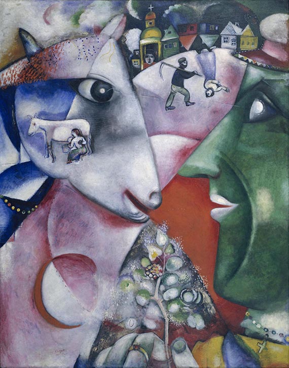 Illustration for: Marc Chagall, I and the Village, 1911, oil on canvas, Museum of Modern Art, New York.<br />© VG Bild-Kunst, Bonn 2025