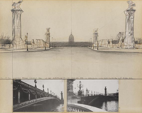 Christo - Wrapped Bridge (Pont Alexandre III)