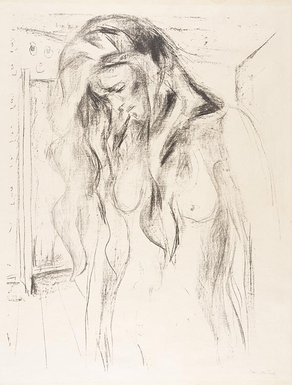 Edvard Munch - Weinende junge Frau (Gråtende ung kvinne)