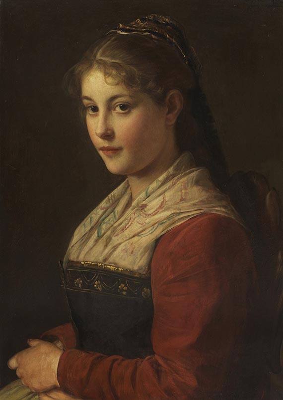 Franz von Defregger - Vor der Kirche