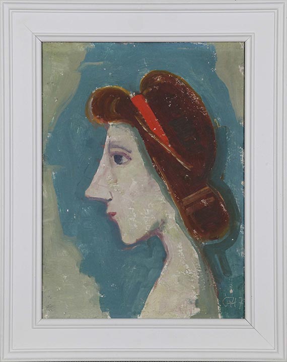 Karl Hofer - Mädchenkopf - Frame image