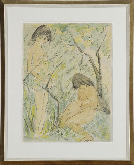 Otto Mueller - Zwei Mädchenakte, einer sitzend - Frame image