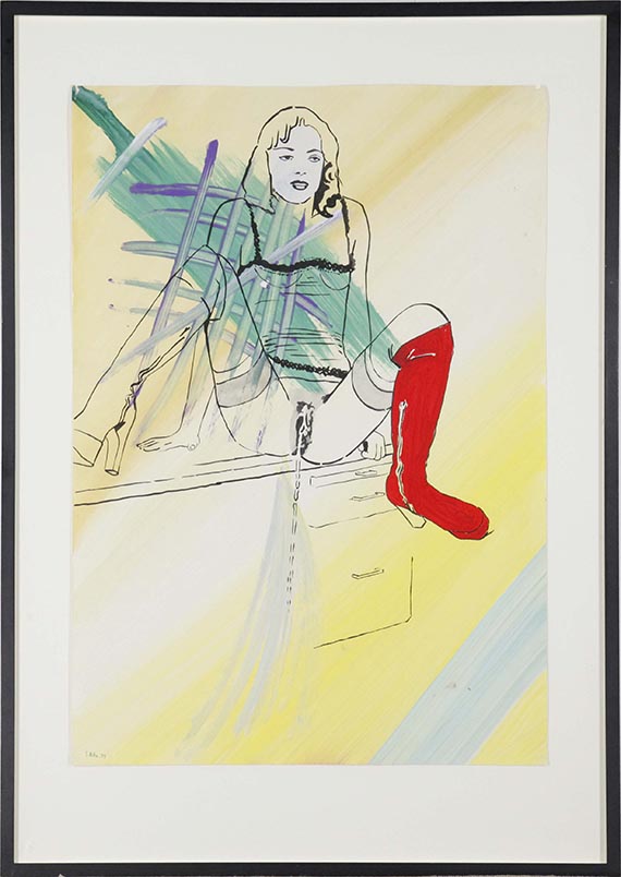 Sigmar Polke - Schreibtisch mit Akt - Frame image