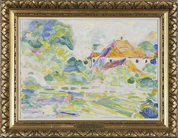 Curt Herrmann - Schloss Pretzfeld hinter Bäumen - Frame image