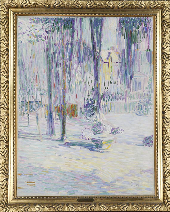 Curt Herrmann - Im Park von Schloss Pretzfeld - Frame image
