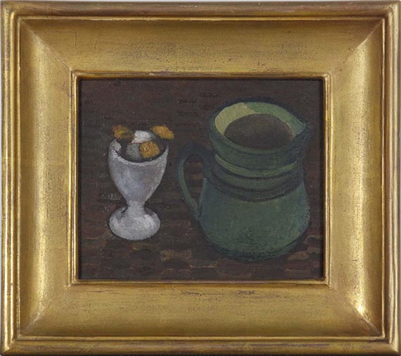 Paula Modersohn-Becker - Stillleben mit Eierbecher und grünem Henkeltopf - Frame image