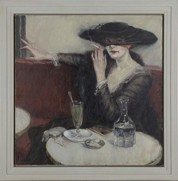 Edward Cucuel - Im Café - Frame image