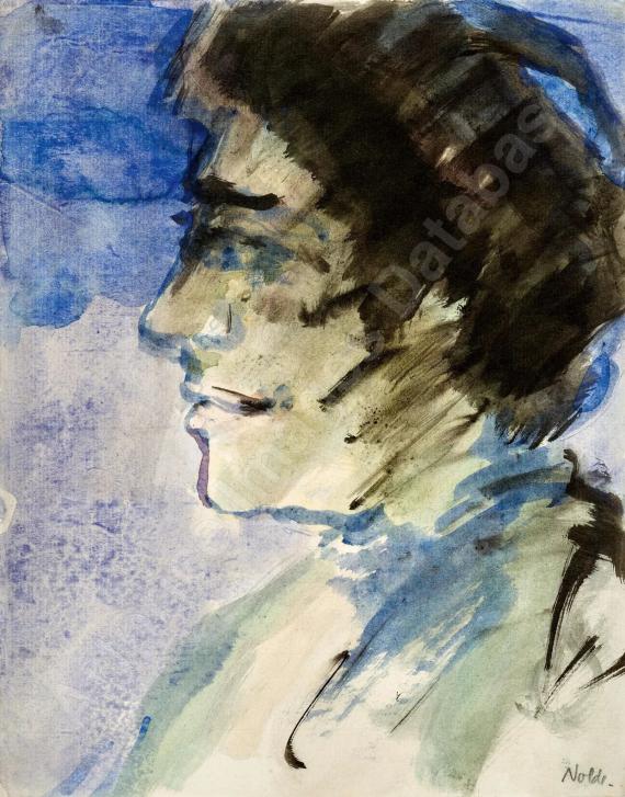 EMIL NOLDEFrauenkopf im Profil...