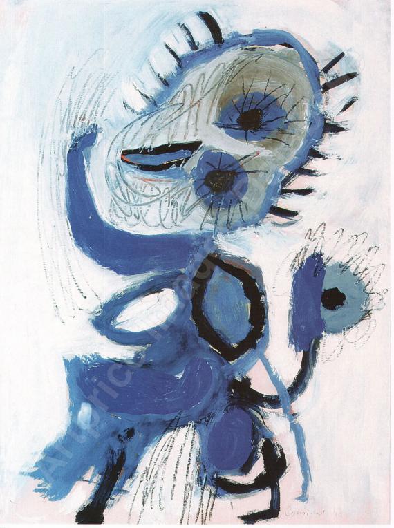 Figure in blue...
