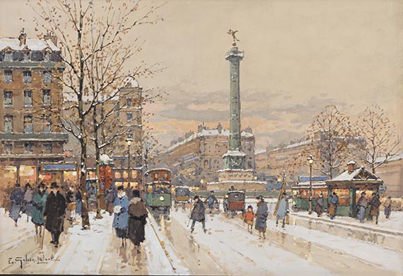 Eugène Galien-Laloue - Place de la Concorde en hiver