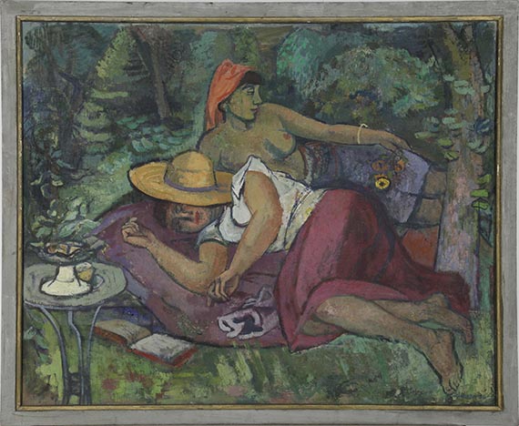 Hans Jüchser - Frauen im Grünen - Frame image