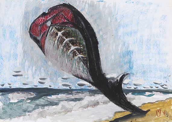 Markus Lüpertz - Fisch schwebend, dithyrambisch