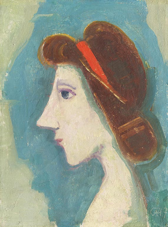 Karl Hofer - Mädchenkopf