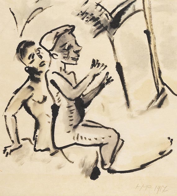 Hermann Max Pechstein - Weiblicher und männlicher Akt
