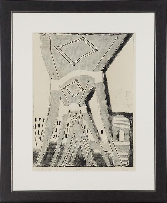 Rolf Nesch - Hochbahnbrücke II - Frame image