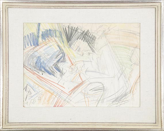 Ernst Ludwig Kirchner - Erna Schilling mit Kater Boby (Frau mit Katze) - Frame image