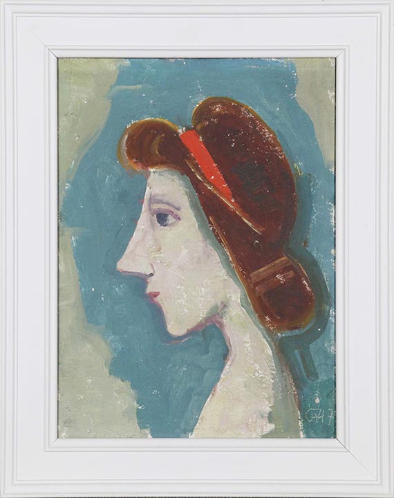 Karl Hofer - Mädchenkopf - Frame image