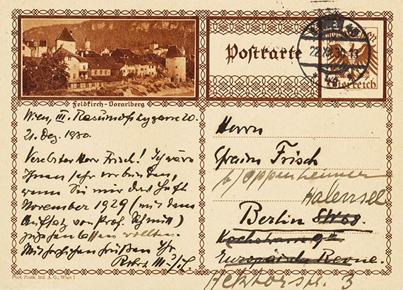 Robert Musil - Eigh. Karte m. U.