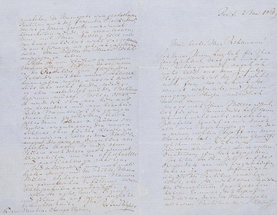 Richard Wagner - Eigh. Brief. m. U. an A. Rühlemann