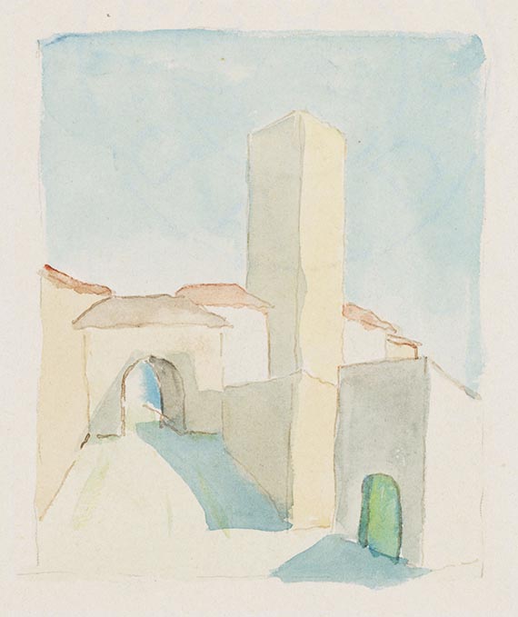 Hermann Hesse - 4 Orig.-Aquarelle - 