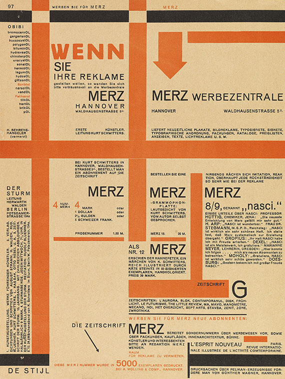 Kurt Schwitters - MERZ 11. Typoreklame - 