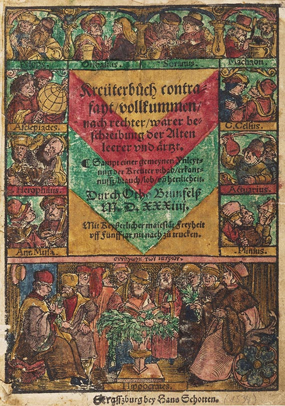 Otto Brunfels - Kreüterbuch contrafayt. - Angebunden: Herbarum imagines vivae (Egenolff 1535) - 