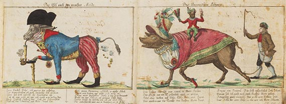 Johann Martin Will - Karikaturenfolge in Rollenform - 