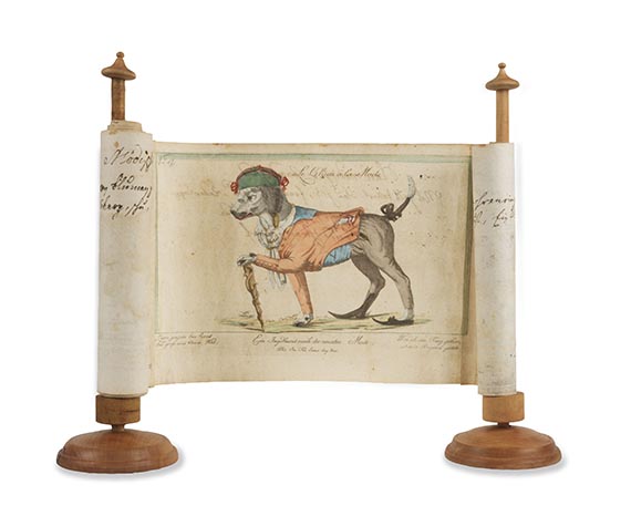 Johann Martin Will - Karikaturenfolge in Rollenform - 