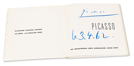 Wilhelm Boeck - Picasso. Mit Widmung u. Zeichnung. Dabei: Katalog Galerie Leiris - 