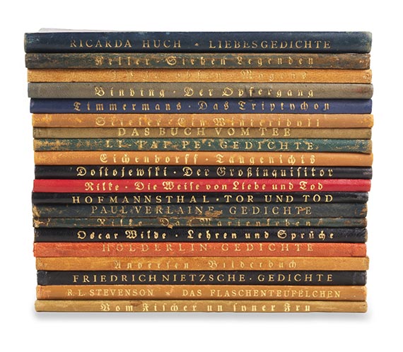   - 20 Bde. Insel-Bücherei Vorzugsausgaben in Leder - 