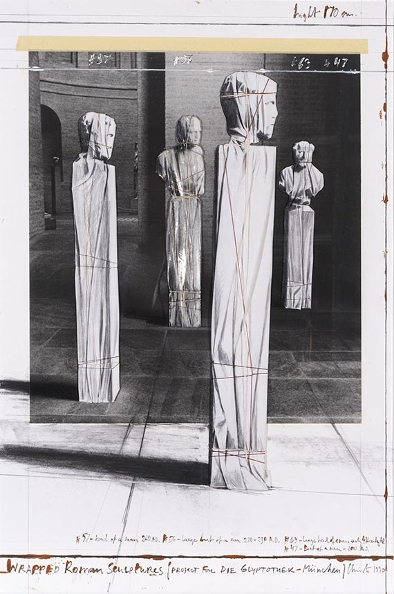Christo - Wrapped Roman Sculptures (Project for Die Glyptothek-München)